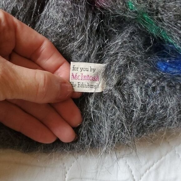 Vintage Handmade by Neva McIntosh Royal Mile Edinburgh Heavy Wool Sz L Sweater - Picture 7 of 9